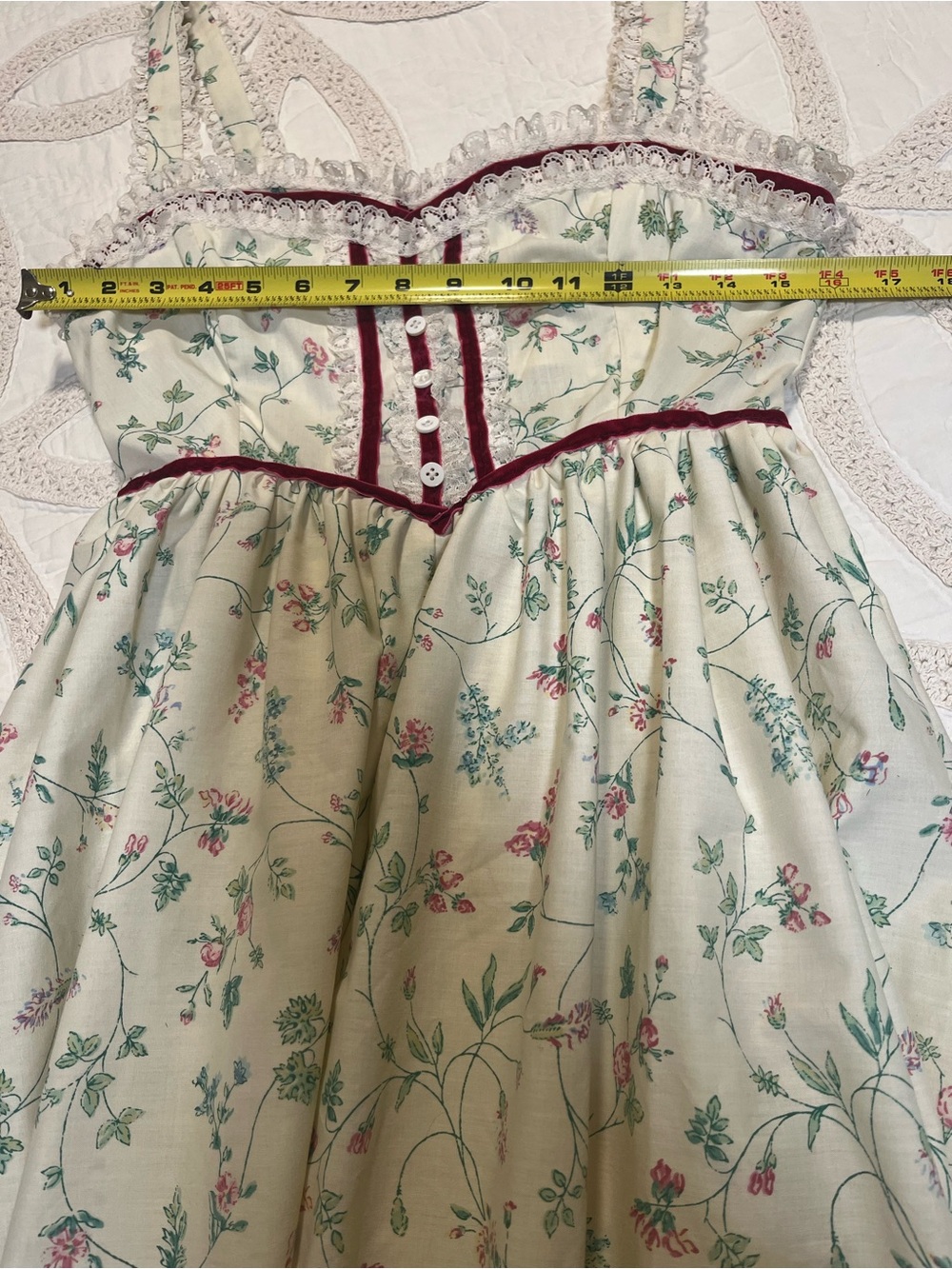 Cottagecore Gunne Style 70s Boho Dress - Picture 9 of 15